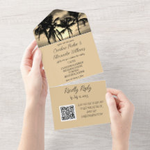 Tropical Beach Destination Eleganter UAWG QR Code