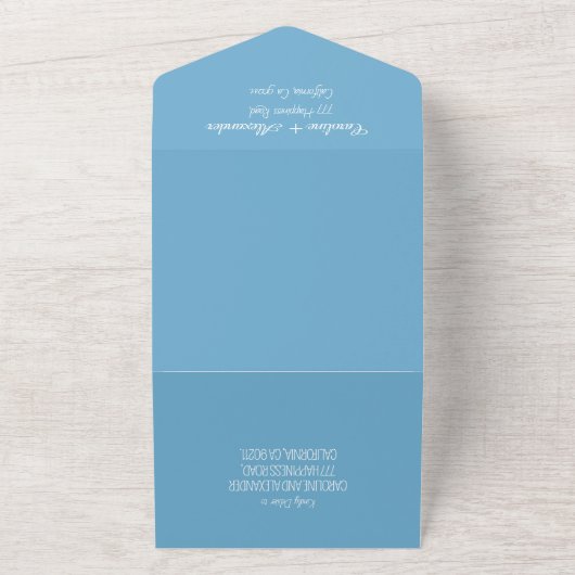 Tropical Beach Destination Eleganter UAWG QR Code All In One Einladung (Außenbereich)