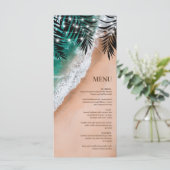 Tropical Beach Destination Menükarte (Stehend Vorderseite)