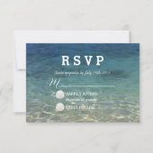Tropical Beach Destination Summer Wedding RSVP (Vorderseite)