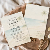 Tropical Beach Destination Wedding Einladung