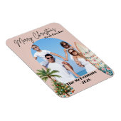 Tropical Beach Destination Weihnachtskarte Magnet (Rechte Seite)