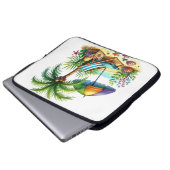 Tropical Beach Electronics Bag Laptopschutzhülle (Vorne Knopf)