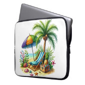 Tropical Beach Electronics Bag Laptopschutzhülle (Vorderseite Links)