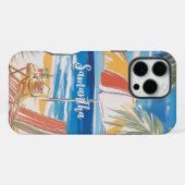 Tropical Beach Escape - Personalisierter Sommer iPhone Hülle (Rückseite (Horizontal))