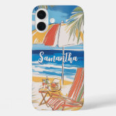 Tropical Beach Escape - Personalisiertes Sommerpar Case-Mate iPhone Hülle (Rückseite)