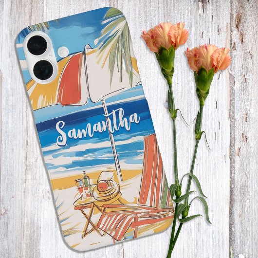 Tropical Beach Escape - Personalisiertes Sommerpar Case-Mate iPhone Hülle