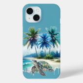 Tropical Beach Escape Turtle’s Journey Case-Mate iPhone Hülle (Rückseite)