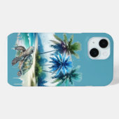 Tropical Beach Escape Turtle’s Journey Case-Mate iPhone Hülle (Rückseite (Horizontal))