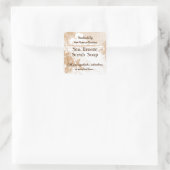 Tropical Beach Etching Editable Soap Aufkleber (Tasche)