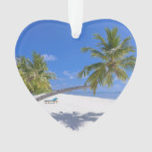 Tropical Beach Exotic Holiday Dating Foto Custom Ornament (Vorderseite)