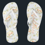 Tropical Beach Fashion | Bachelorette Badesandalen<br><div class="desc">Thank your best girls for standing by your side with these unique flip flops. The perfect bachelorette gift for your weekend party! Customize for your entire wedding party and of course the bride, or for your bridal shower or bachelorette weekend. Our bridal party flip flops are the perfect way for...</div>