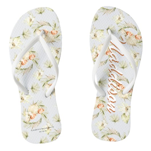 Tropical Beach Fashion | Bachelorette Badesandalen (Fußbett)