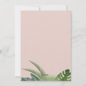 Tropical Beach Flamingo Feiertagskarte (Rückseite)