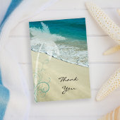 Tropical Beach Flat Danke Note Card