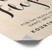 Tropical Beach Flip Flops Hochzeit Poster (Ecke)