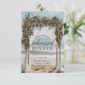 Tropical Beach Floral Arbour Probe Dinner Einladung (Stehend Vorderseite)