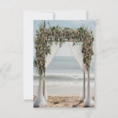 Tropical Beach Floral Arbour Probe Dinner Einladung (Rückseite)