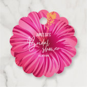 Tropical Beach Floral Brautparty Begrüßungszeichen Geschenkanhänger (Rückseite)