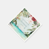 Tropical Beach Floral Palm | Hochzeit von Napkins Serviette (Ecke)