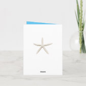 Tropical Beach Floral Wedding Danke Karte (Rückseite)