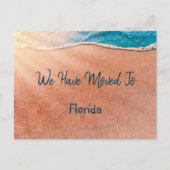 Tropical Beach Florida - Neue Adresse Ankündigungspostkarte (Vorderseite)