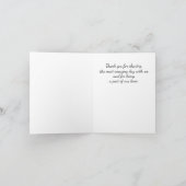 Tropical Beach Foto Danke Karte (Innenseite)