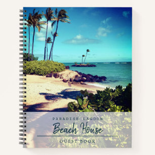 Tropical Beach Foto Vacation Rental Gästebuch Notizblock