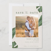 Tropical Beach Foto Wedding Save the Date (Vorderseite)