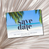 Tropical Beach Foto Wedding Save The Date