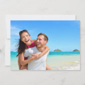 Tropical Beach Foto Wedding Save the Date (Rückseite)