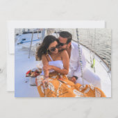 Tropical Beach Foto Wedding Save the Date Ankündigung (Rückseite)