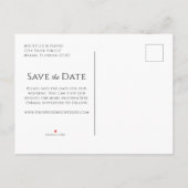 Tropical Beach Foto Wedding Save the Date Ankündigungspostkarte (Rückseite)