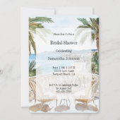 Tropical Beach French Riviera Bridal Shower Einladung (Vorderseite)