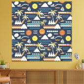Tropical Beach Fun Muster Leinwanddruck (Insitu (Wohnzimmer))