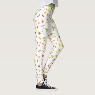 Tropical Beach Fun Palmen Trees Ananas Sonnenbrill Leggings