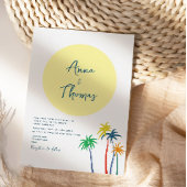 Tropical Beach Fun Wedding Einladung