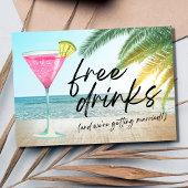 Tropical Beach Funny Hochzeit in Urlaubsort Save The Date