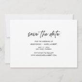 Tropical Beach Funny Hochzeit in Urlaubsort Save The Date (Rückseite)