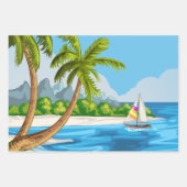 Tropical Beach Geschenkpapier (Vorderseite 3)