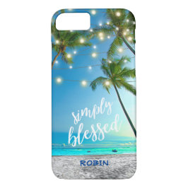 Tropical Beach gesegnet Palmen String Lights Case-Mate iPhone Hülle