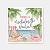 Tropical Beach Girls Weekend Junggeselinnen-Abschi Serviette (Vorderseite)