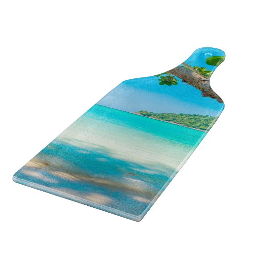 Tropical Beach Glass Schneidebrett (Ecke)