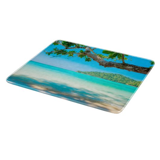 Tropical Beach Glass Schneidebrett (Ecke)