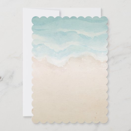 Tropical Beach Glitzer Palm Save The Date (Rückseite)