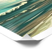 Tropical Beach Glossy Poster (Ecke)