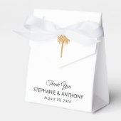 Tropical Beach Gold Palm Tree Hochzeit in Urlaubso Geschenkschachtel (Vorderseite)