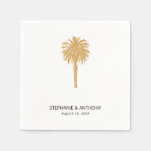Tropical Beach Gold Palm Tree Hochzeit in Urlaubso