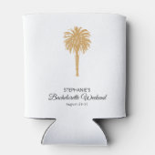 Tropical Beach Gold Palm Zielort Bachelorette Dosenkühler (Rückseite)