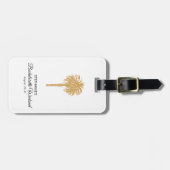 Tropical Beach Gold Palm Zielort Bachelorette Gepäckanhänger (Vorderseite horizontal)